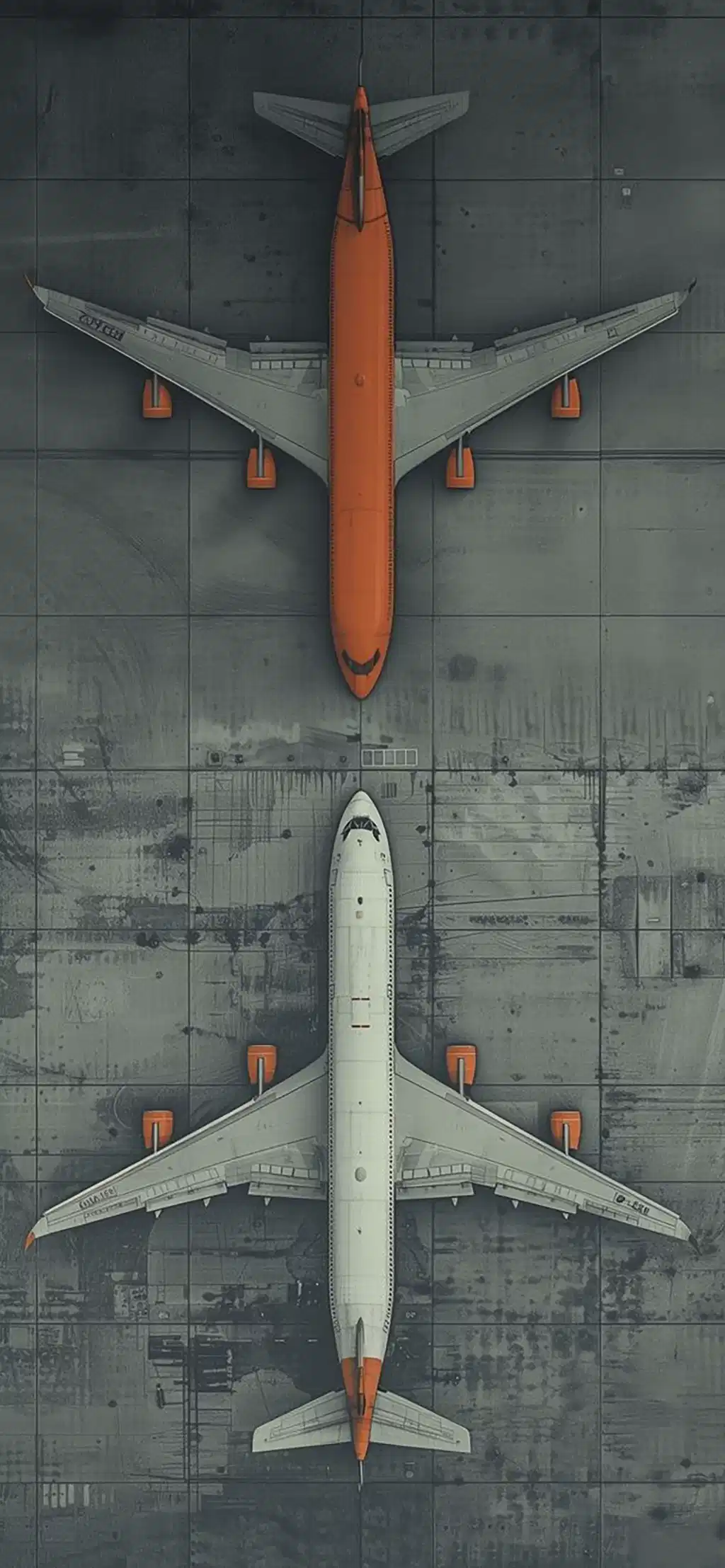 Symmetrical Overhead Airplanes Flying Wallpaper